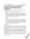 Libro EVALUACIÓN DEL LA RENTABILIDAD EN EL SUBSISTEMA DE OPERACIONES COMO CONTRIBUCION AL CONTROL INTERNO EMPRESARIAL