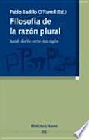 Libro Filosofía de la razón plural