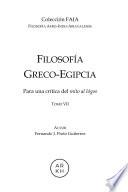 Libro Filosofía Greco-Egipcia