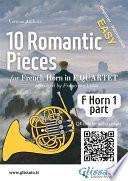 Libro French Horn 1 part of 10 Romantic Pieces for Horn Quartet