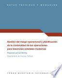 Libro Gestión del riesgo operacional y planificación de la continuidad de las operaciones para tesorerías estatales modernas