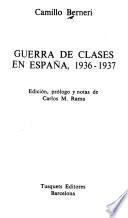 Guerra de clases en España, 1936-1937