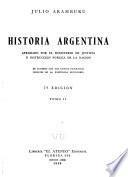 Historia argentina, de acuerdo a los nuevos programas vigentes en la enseñanza secundaria