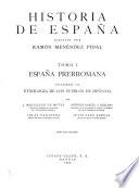 Historia de España: v. 1. Hernández-Pacheco, E. España prehistorica