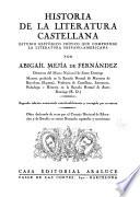 Historia de la literatura castellana