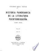 Historia panorámica de la literatura puertorriqueña (1589-1959)