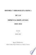 Libro Historia y bibliografía critica de las imprentas rioplatenses, 1830-1852: 1830-1831