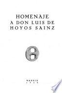 Homenaje a don Luis de Hoyos Sáinz
