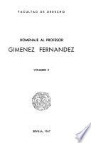 Homenaje al profesor Giménez Fernández