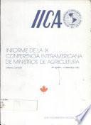 Imforme De La Ix Conferencia Intermericana De Ministros De Agricultura