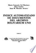 Indice automatizado de documentos del archivo Bolivarium Uno