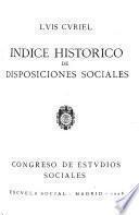 Indice histórico de disposiciones sociales