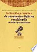 Libro Indización y resumen de documentos digitales y multimedia