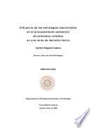 Libro Influencia de las estrategias atencionales en el procesamiento semántico de estímulos verbales en una tarea de decisión léxica