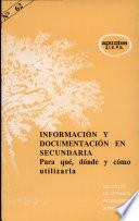 Libro Información y documentación en Secundaria