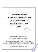 Informe sobre desarrollo humano en la provincia de Buenos Aires