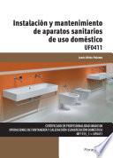 Libro Instalación y mantenimiento de aparatos sanitarios de uso doméstico
