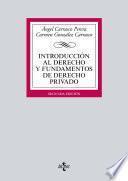 Libro Introducción al Derecho y fundamentos de Derecho privado