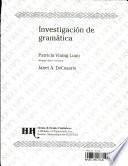 Investigacin De Gramtica Teacher's Edition