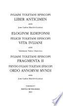 Iuliani Toletani episcopi Opera