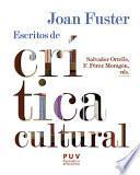 Libro Joan Fuster: escritos de crítica cultural