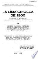 La Lima criolla de 1900