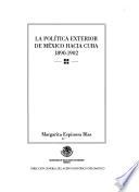La política exterior de México hacia Cuba, 1890-1902