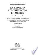 La reforma administrativa en México