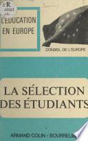 Libro La sélection des étudiants