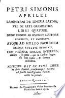 Laminitani de lingua latina, vel de arte grammatica libri quatuor