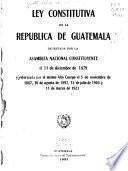 Ley constitutiva de la República de Guatemala