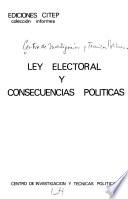Ley electoral y consequencias politicas