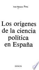 Libro Los orígenes de la ciencia política en España