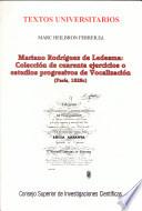 Mariano Rodríguez de Ledesma Colección de cuarenta ejercicios o estudios progresivos de vocalización (París, 1828c)