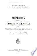 Memoria de la Comisión central de investigaciones sobre la langosta correspondiente al año 1936-1939