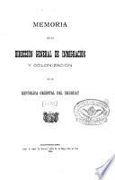 Memoria de la Dirección General de Inmigración y Colonización de la República Oriental del Uruguay