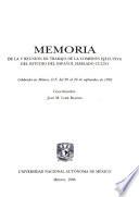 Memoria de la V Reunión de Trabajo de la Comisión Ejecutiva del Estudio del Español Hablado Culto