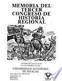 Memoria del Tercer Congreso de Historia Regional