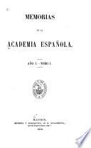 Libro Memorias de la Real academia española