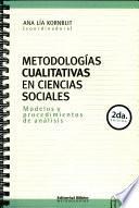 Metodologías cualitativas en ciencias sociales