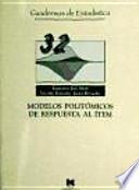 Libro Modelos politómicos de respuesta al ítem
