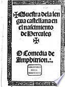 Muestra de la lengua castellana en el nascimiento de Hercules o Comedia de Amphitrion