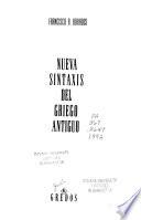 Libro Nueva sintaxis del griego antiguo