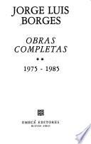 Obras completas, 1975-1985
