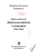 Obras completas: Artículos críticos y literarios (1841-1842)
