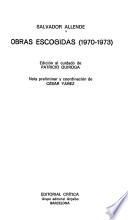 Libro Obras escogidas (1970-1973)