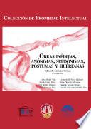 Libro Obras inéditas, anónimas, seudónimas, póstumas y huérfanas