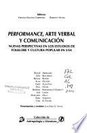 Performance, arte verbal y comunicación