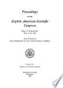 Proceedings of the eighth American scientific congress held in Washington May 10-18, 1940