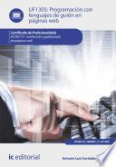 Libro Programación con lenguajes de guión en páginas web. IFCD0110